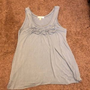 Baby blue detailed tank top